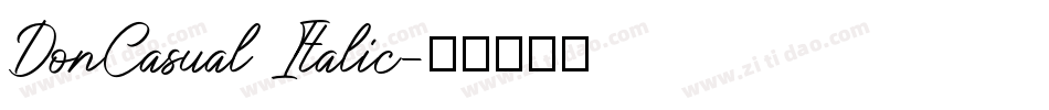 DonCasual Italic字体转换